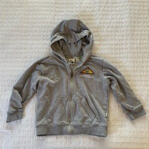 Quiksilver Kids Light Gray Zip-Up Hoodie Size 5